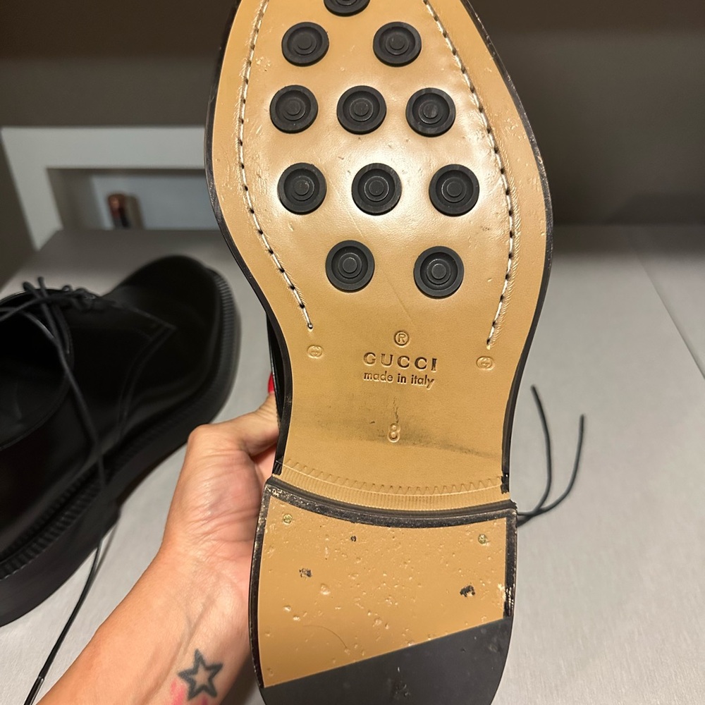 Gucci Black Leather Oxford Shoes - Picture 16 of 16
